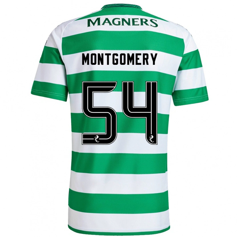 Danxen Mann Adam Montgomery #54 Grønn Hvit Hjemmetrøye Drakt Trøye 2024/25 Skjorter T-Skjorte