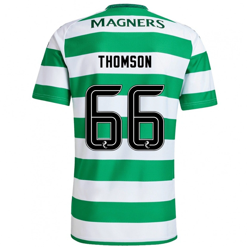 Danxen Mann Corey Thomson #66 Grønn Hvit Hjemmetrøye Drakt Trøye 2024/25 Skjorter T-Skjorte