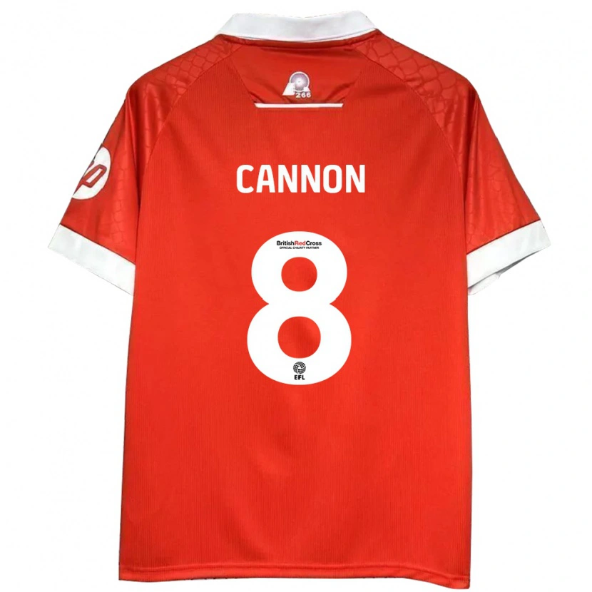 Danxen Mann Andy Cannon #8 Rød Hvit Hjemmetrøye Drakt Trøye 2024/25 Skjorter T-Skjorte