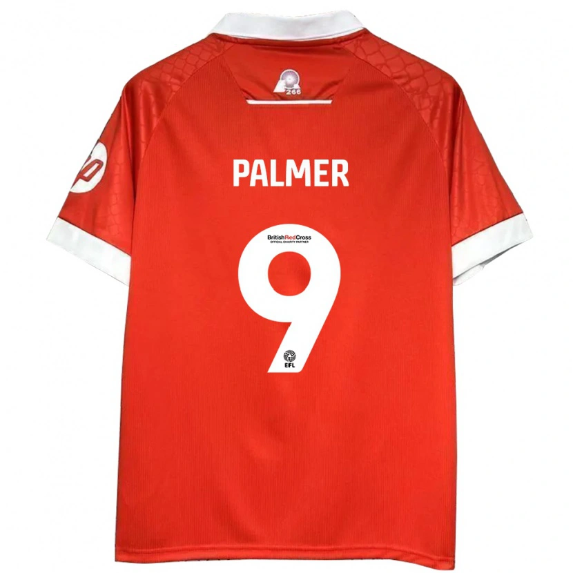 Danxen Mann Ollie Palmer #9 Rød Hvit Hjemmetrøye Drakt Trøye 2024/25 Skjorter T-Skjorte