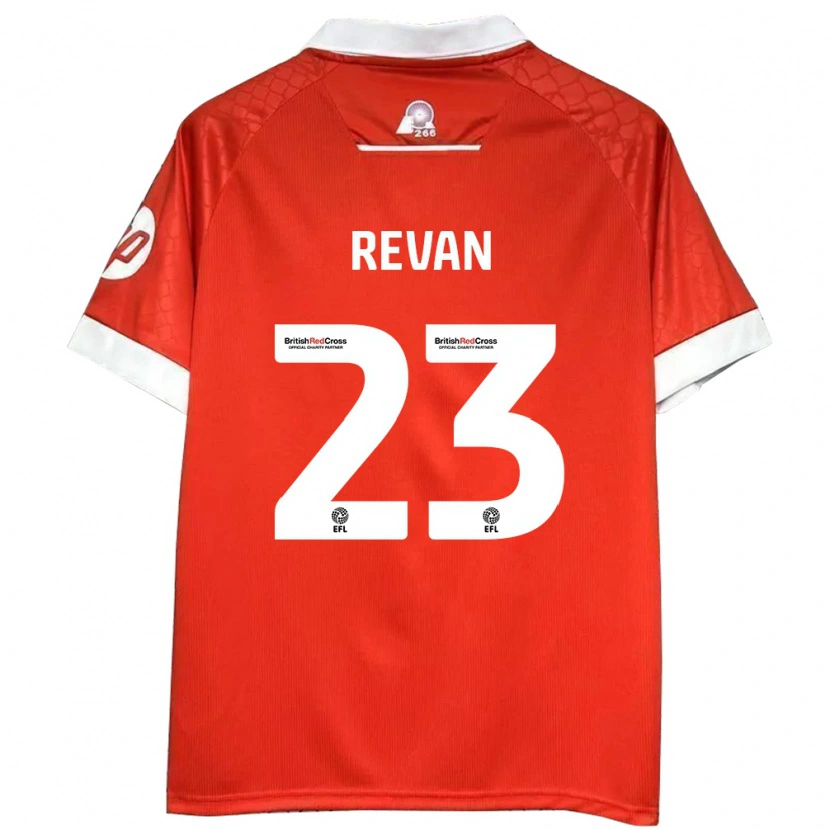 Danxen Mann Sebastian Revan #23 Rød Hvit Hjemmetrøye Drakt Trøye 2024/25 Skjorter T-Skjorte