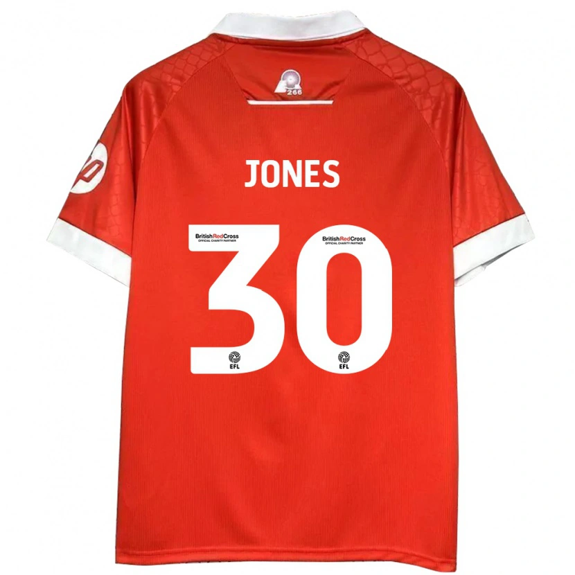 Danxen Mann James Jones #30 Rød Hvit Hjemmetrøye Drakt Trøye 2024/25 Skjorter T-Skjorte
