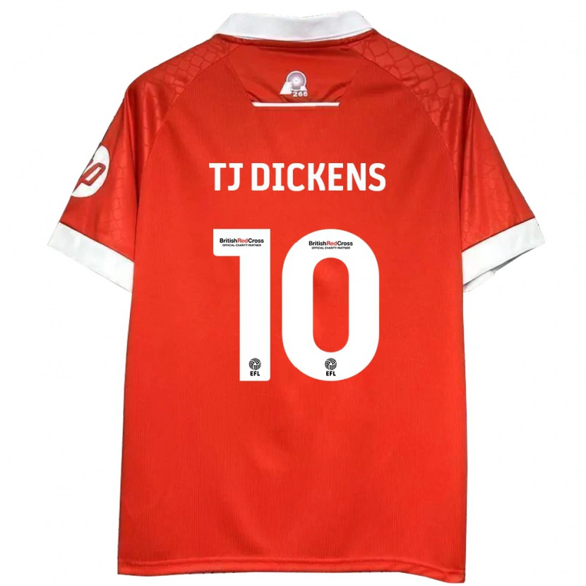 Danxen Mann Tonicha Tj Dickens #10 Rød Hvit Hjemmetrøye Drakt Trøye 2024/25 Skjorter T-Skjorte