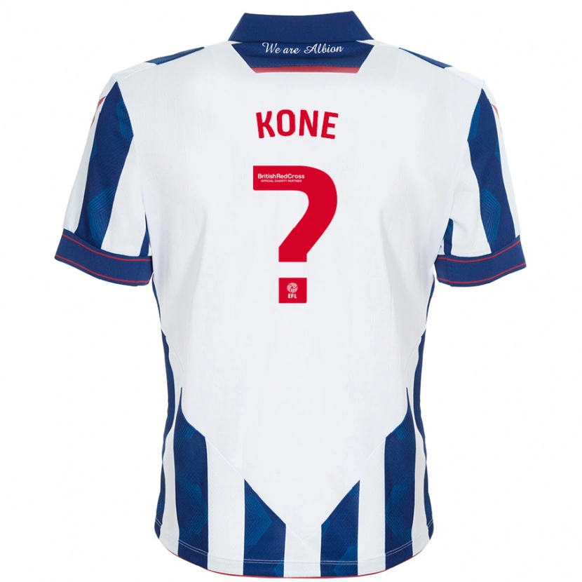 Danxen Mann Cheick Kone #0 Hvit Mørkeblå Hjemmetrøye Drakt Trøye 2024/25 Skjorter T-Skjorte