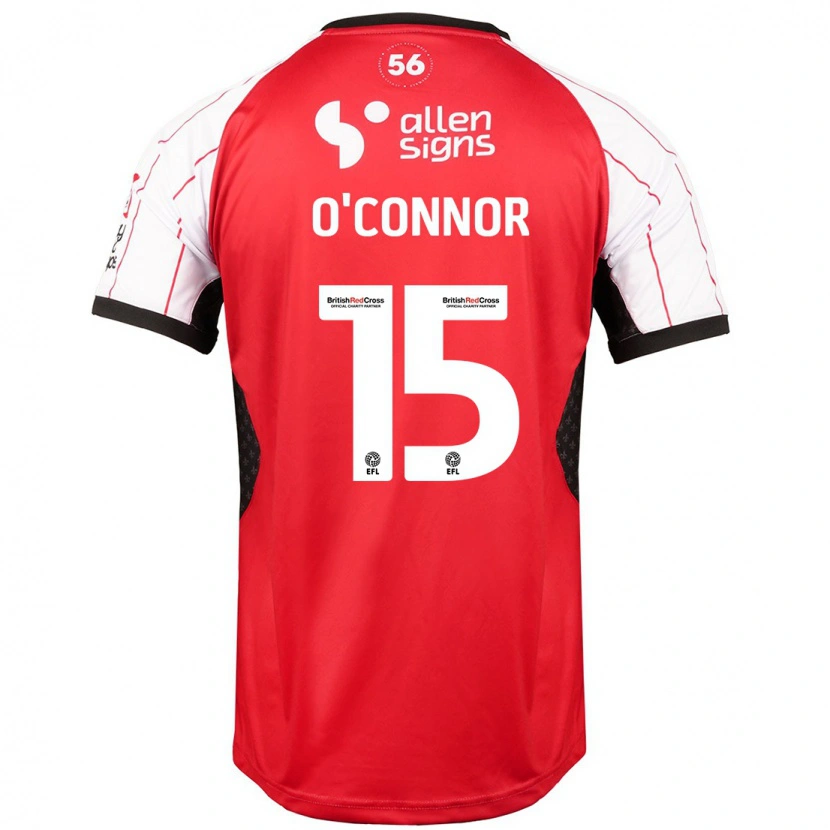 Danxen Mann Paudie O'connor #15 Hvit Hjemmetrøye Drakt Trøye 2024/25 Skjorter T-Skjorte