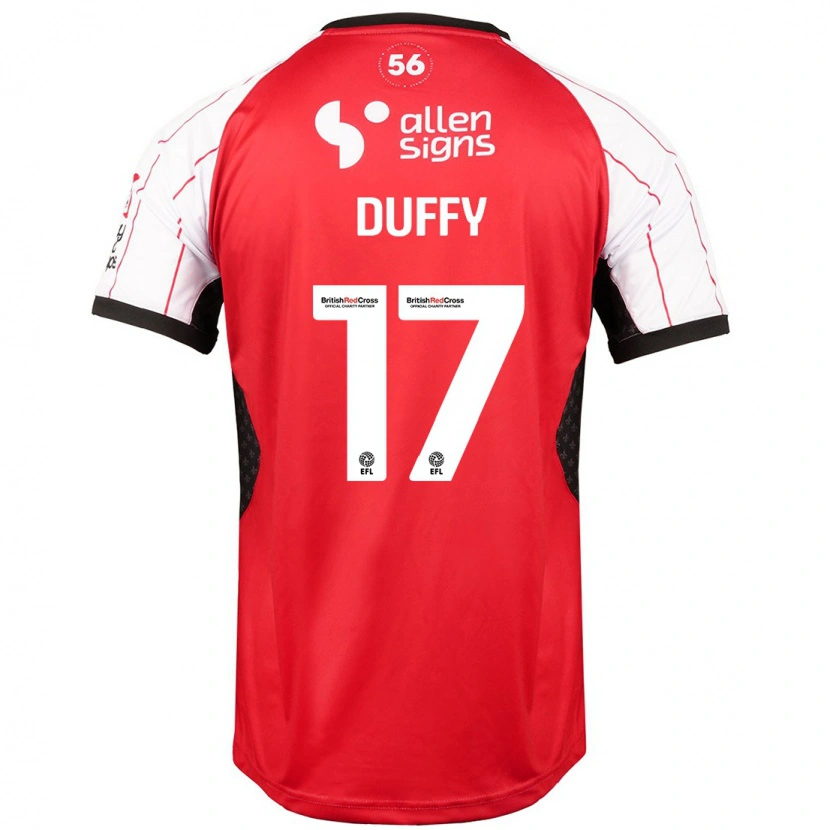 Danxen Mann Dylan Duffy #17 Hvit Hjemmetrøye Drakt Trøye 2024/25 Skjorter T-Skjorte