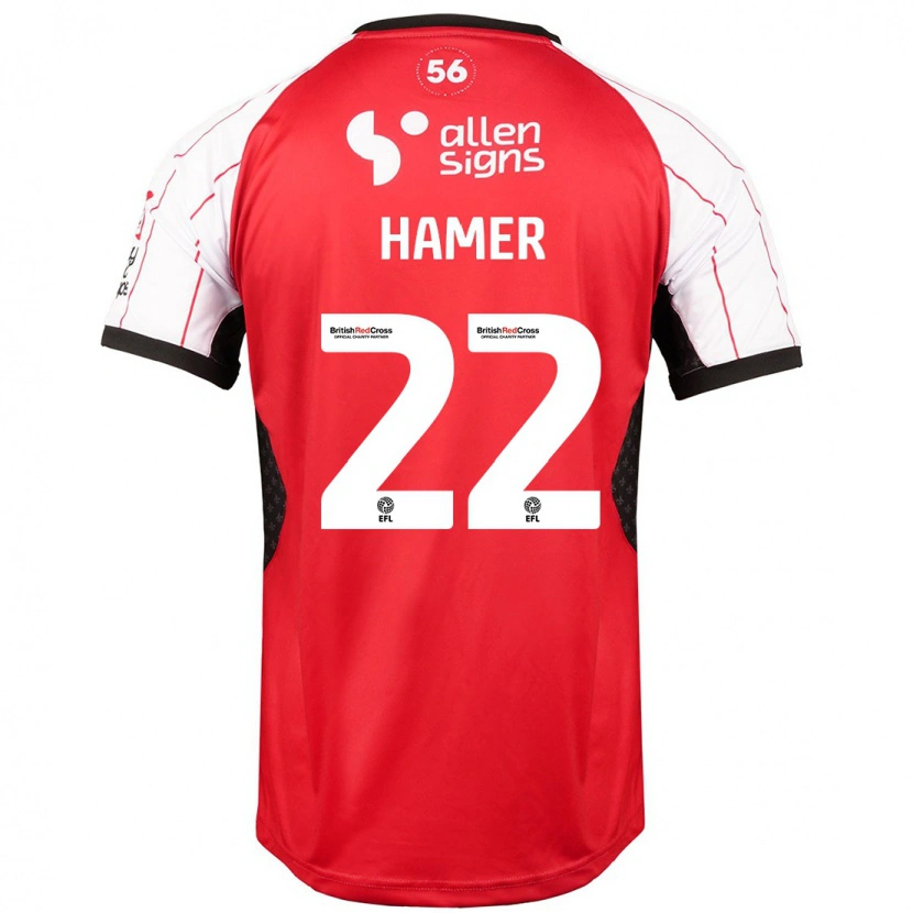 Danxen Mann Tom Hamer #22 Hvit Hjemmetrøye Drakt Trøye 2024/25 Skjorter T-Skjorte