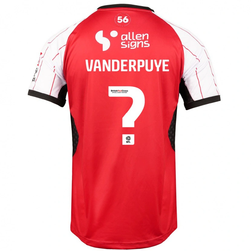 Danxen Mann Daniel Vanderpuye #0 Hvit Hjemmetrøye Drakt Trøye 2024/25 Skjorter T-Skjorte