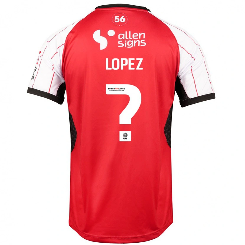 Danxen Mann Jersey Lopez #0 Hvit Hjemmetrøye Drakt Trøye 2024/25 Skjorter T-Skjorte
