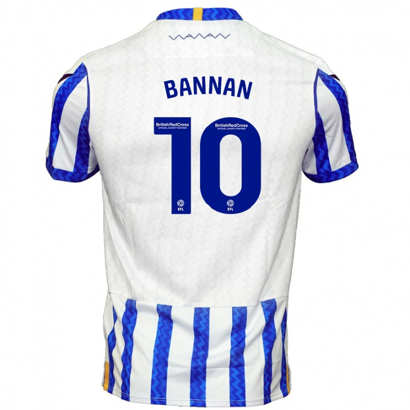 Danxen Mann Barry Bannan #10 Blå Hvit Hjemmetrøye Drakt Trøye 2024/25 Skjorter T-Skjorte