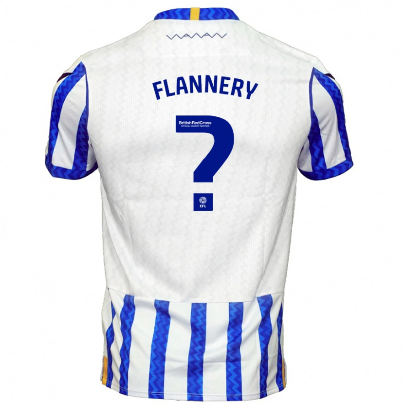 Danxen Mann Cian Flannery #0 Blå Hvit Hjemmetrøye Drakt Trøye 2024/25 Skjorter T-Skjorte