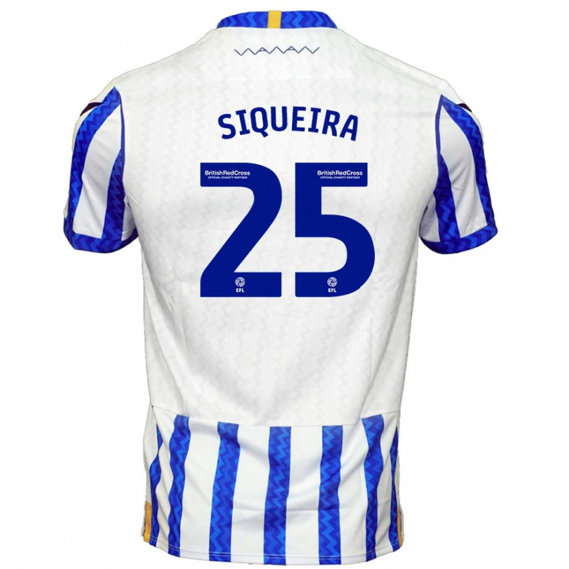 Danxen Mann Guilherme Siqueira #25 Blå Hvit Hjemmetrøye Drakt Trøye 2024/25 Skjorter T-Skjorte