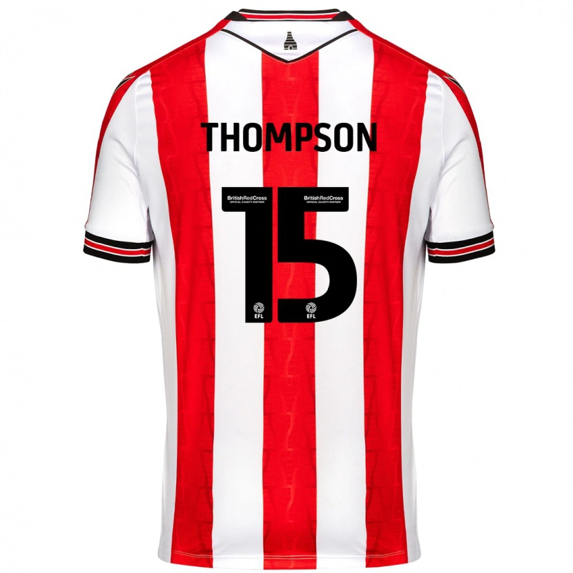 Danxen Mann Jordan Thompson #15 Rød Hvit Hjemmetrøye Drakt Trøye 2024/25 Skjorter T-Skjorte
