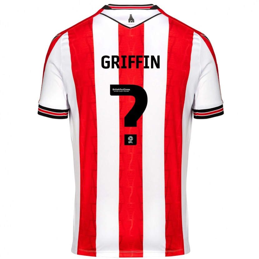 Danxen Mann Jake Griffin #0 Rød Hvit Hjemmetrøye Drakt Trøye 2024/25 Skjorter T-Skjorte