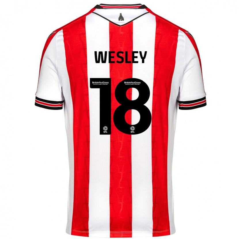 Danxen Mann Wesley Moraes #18 Rød Hvit Hjemmetrøye Drakt Trøye 2024/25 Skjorter T-Skjorte