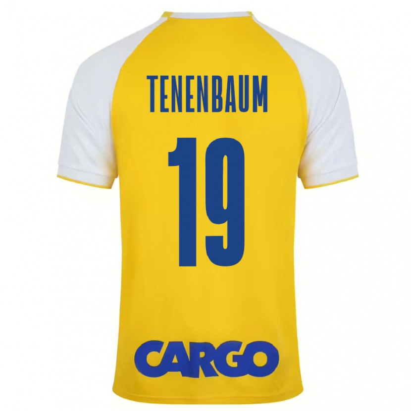 Danxen Mann Daniel Tenenbaum #19 Gul Hvit Hjemmetrøye Drakt Trøye 2024/25 Skjorter T-Skjorte