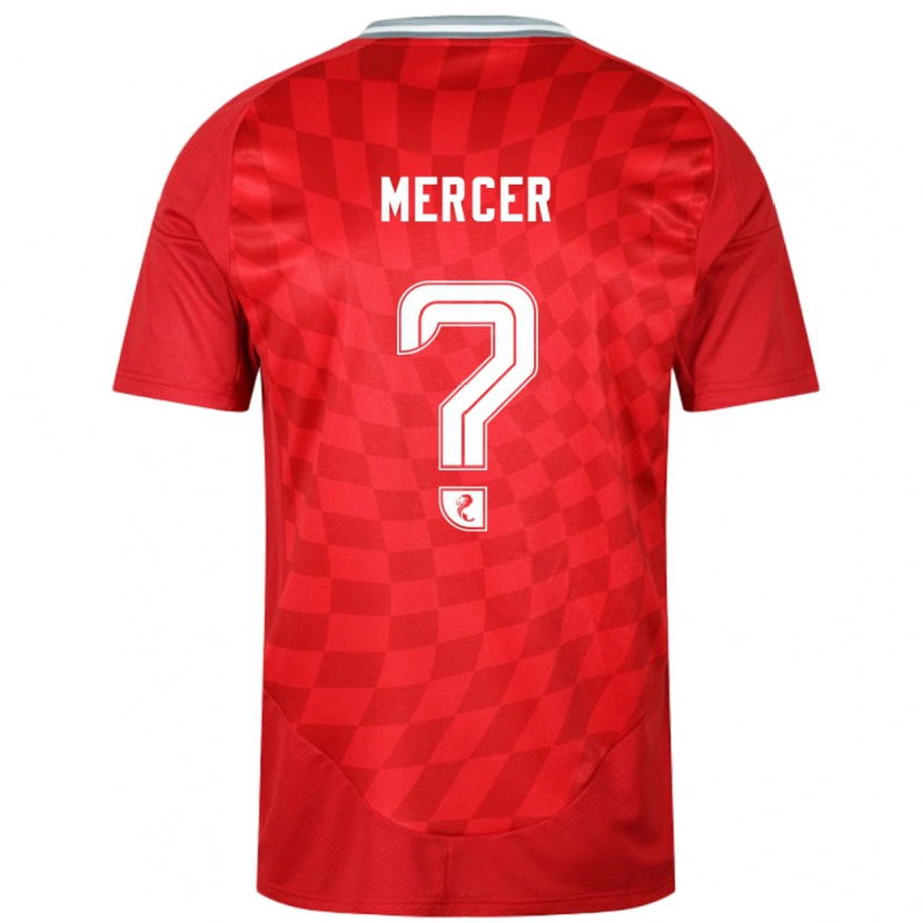 Danxen Mann Jamie Mercer #0 Rød Hjemmetrøye Drakt Trøye 2024/25 Skjorter T-Skjorte