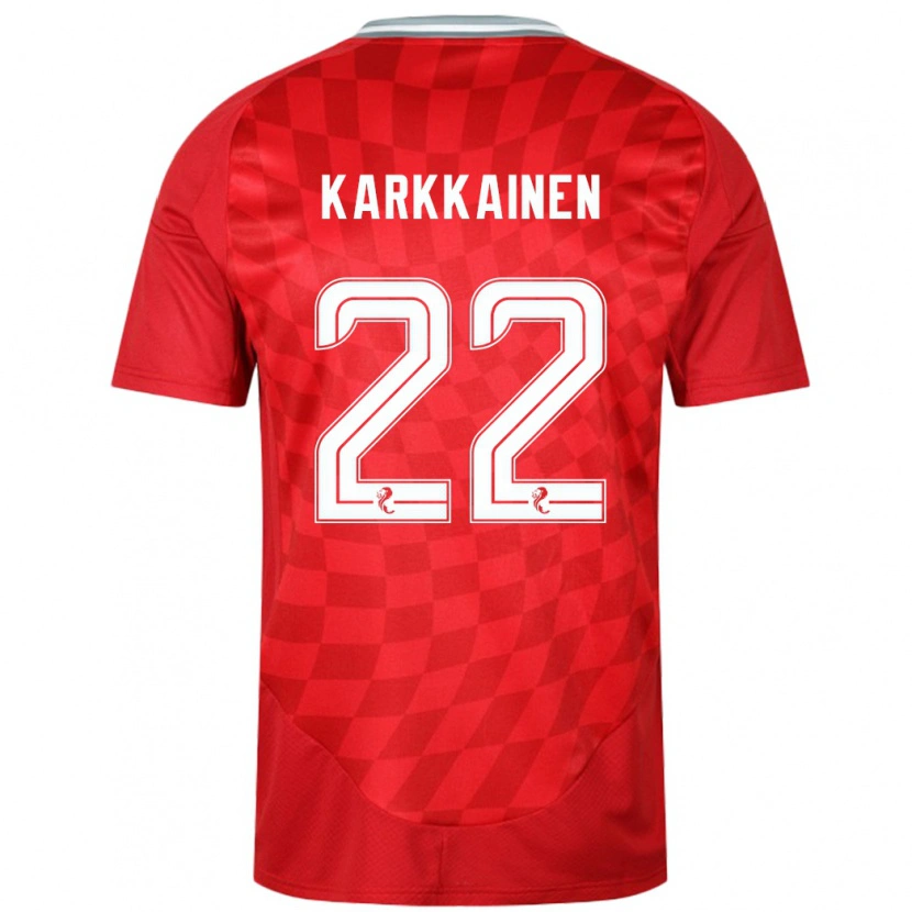 Danxen Mann Elena Kärkkäinen #22 Rød Hjemmetrøye Drakt Trøye 2024/25 Skjorter T-Skjorte