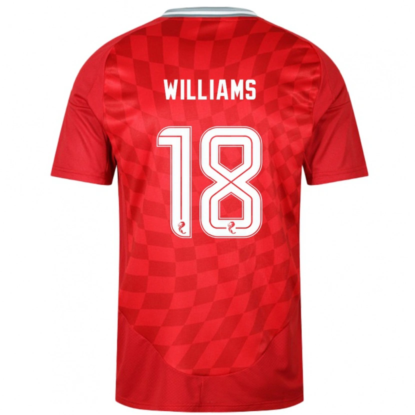 Danxen Mann Rhys Williams #18 Rød Hjemmetrøye Drakt Trøye 2024/25 Skjorter T-Skjorte
