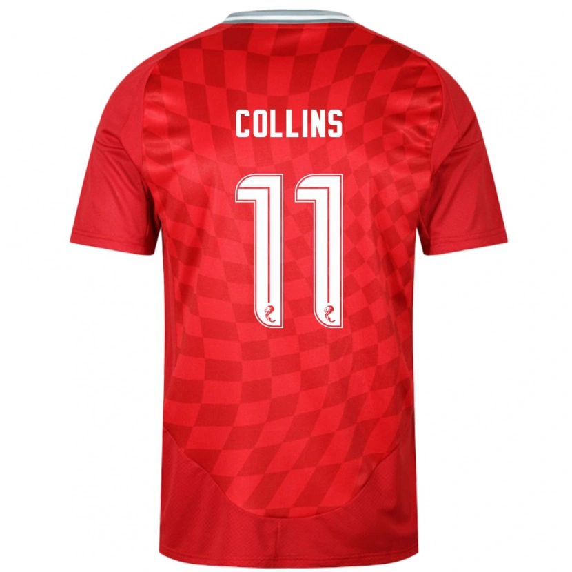 Danxen Mann Bailley Collins #11 Rød Hjemmetrøye Drakt Trøye 2024/25 Skjorter T-Skjorte