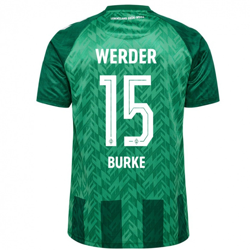 Danxen Mann Oliver Burke #15 Grønn Hjemmetrøye Drakt Trøye 2024/25 Skjorter T-Skjorte