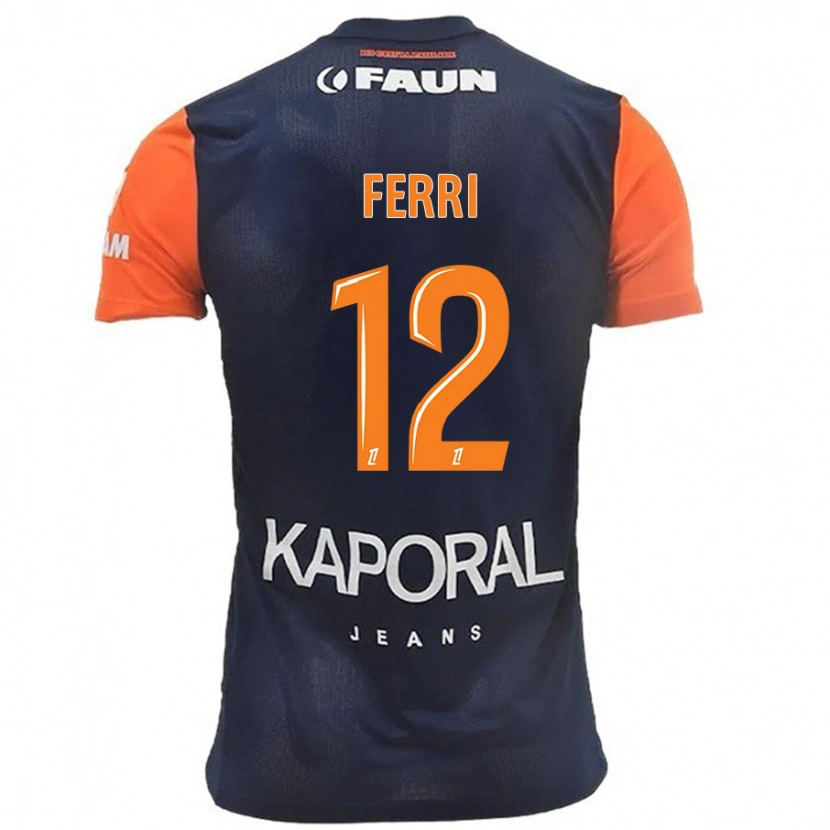 Danxen Mann Jordan Ferri #12 Marineblå Oransje Hjemmetrøye Drakt Trøye 2024/25 Skjorter T-Skjorte
