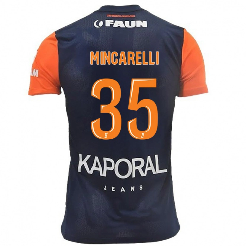 Danxen Mann Lucas Mincarelli #35 Marineblå Oransje Hjemmetrøye Drakt Trøye 2024/25 Skjorter T-Skjorte