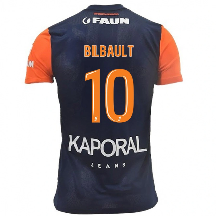 Danxen Mann Charlotte Bilbault #10 Marineblå Oransje Hjemmetrøye Drakt Trøye 2024/25 Skjorter T-Skjorte
