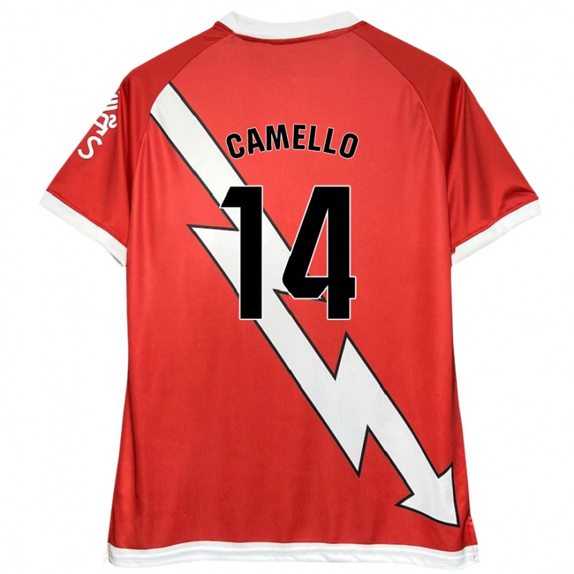 Danxen Mann Sergio Camello #14 Hvit Rød Hjemmetrøye Drakt Trøye 2024/25 Skjorter T-Skjorte