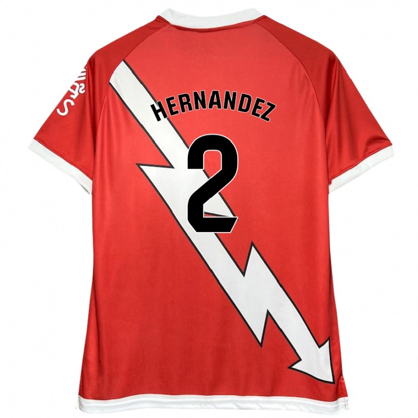 Danxen Mann Marco Hernández #2 Hvit Rød Hjemmetrøye Drakt Trøye 2024/25 Skjorter T-Skjorte
