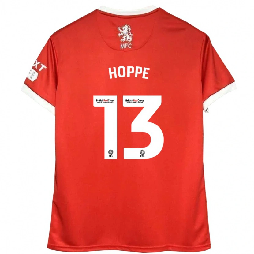 Danxen Mann Matthew Hoppe #13 Rød Hvit Hjemmetrøye Drakt Trøye 2024/25 Skjorter T-Skjorte