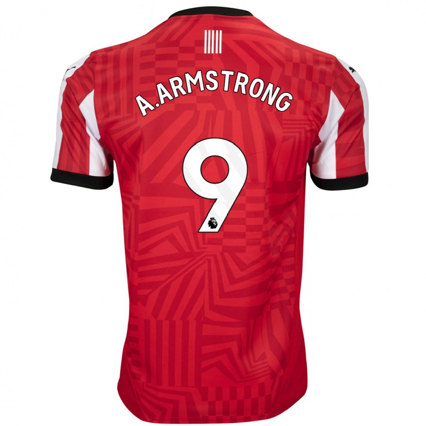 Danxen Mann Adam Armstrong #9 Rød Hvit Hjemmetrøye Drakt Trøye 2024/25 Skjorter T-Skjorte