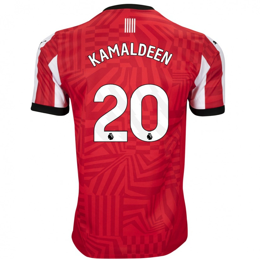 Danxen Mann Kamaldeen Sulemana #20 Rød Hvit Hjemmetrøye Drakt Trøye 2024/25 Skjorter T-Skjorte
