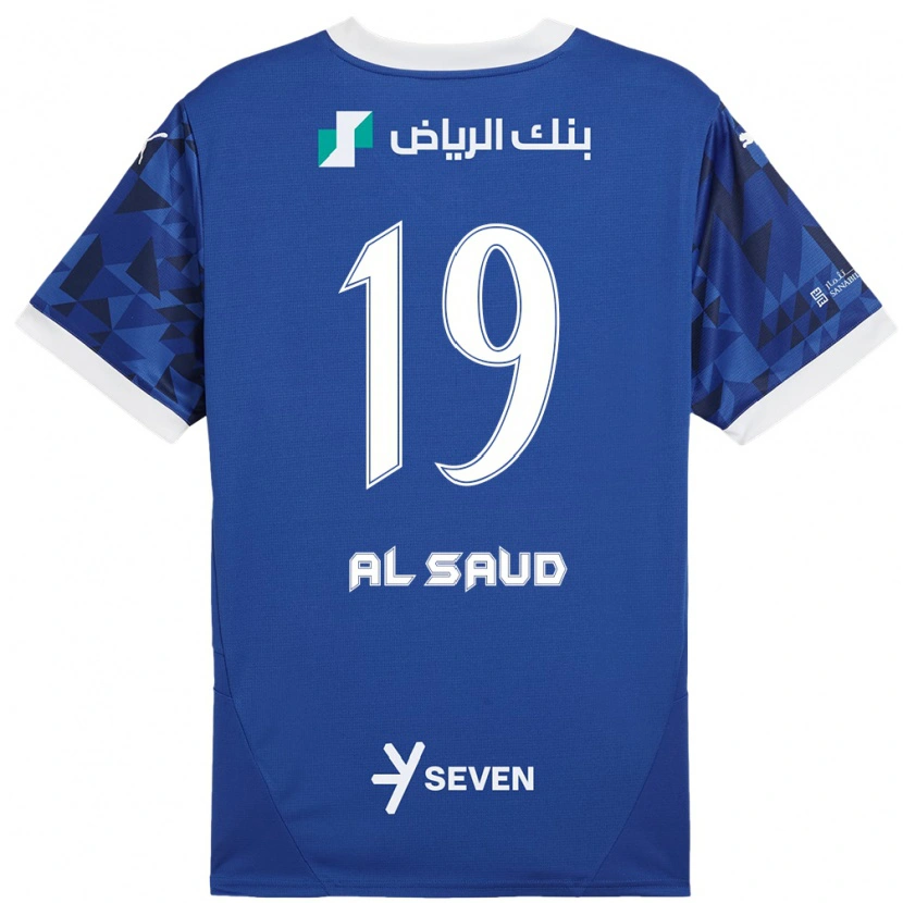 Danxen Mann Manal Al Saud #19 Mørk Blå Hvit Hjemmetrøye Drakt Trøye 2024/25 Skjorter T-Skjorte