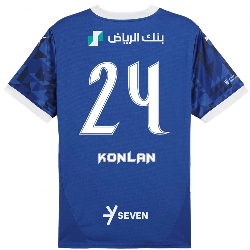 Danxen Mann Cynthia Konlan #24 Mørk Blå Hvit Hjemmetrøye Drakt Trøye 2024/25 Skjorter T-Skjorte