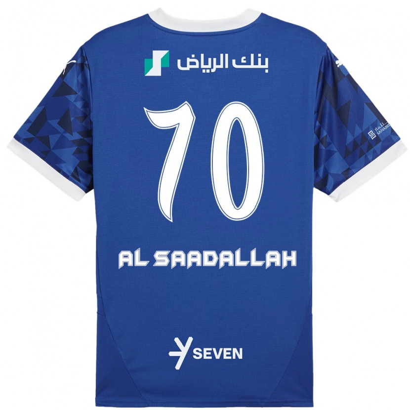 Danxen Mann Hessa Al-Saadallah #70 Mørk Blå Hvit Hjemmetrøye Drakt Trøye 2024/25 Skjorter T-Skjorte