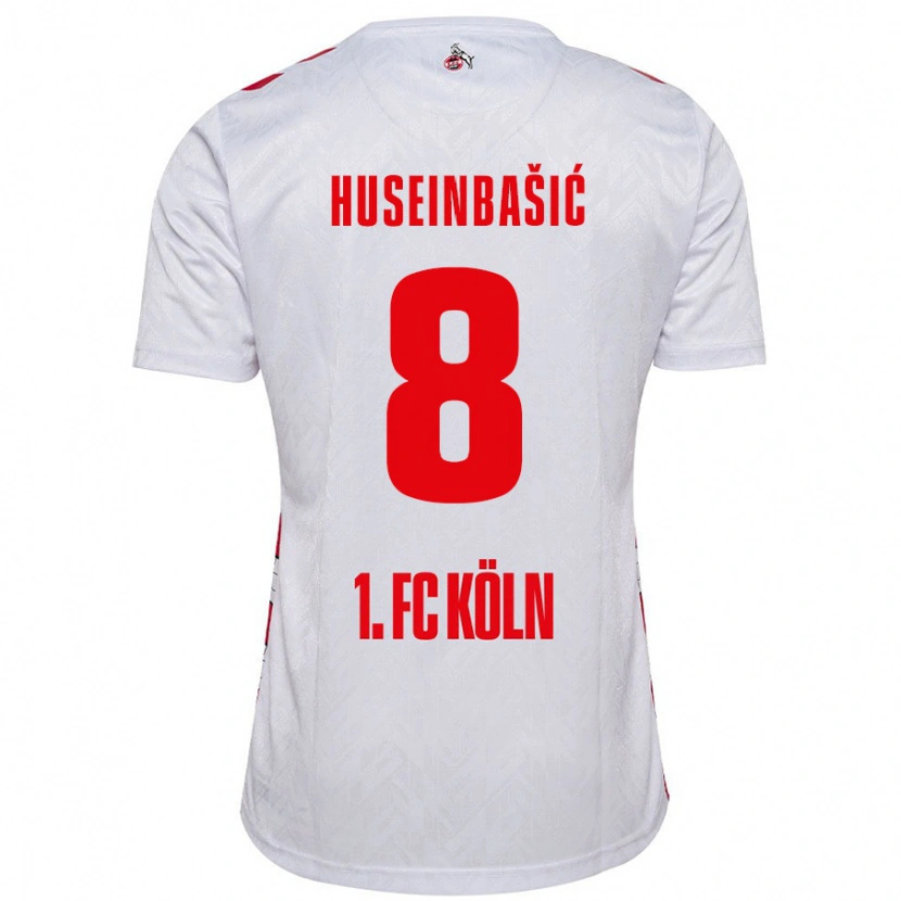 Danxen Mann Denis Huseinbasic #8 Hvit Rød Hjemmetrøye Drakt Trøye 2024/25 Skjorter T-Skjorte