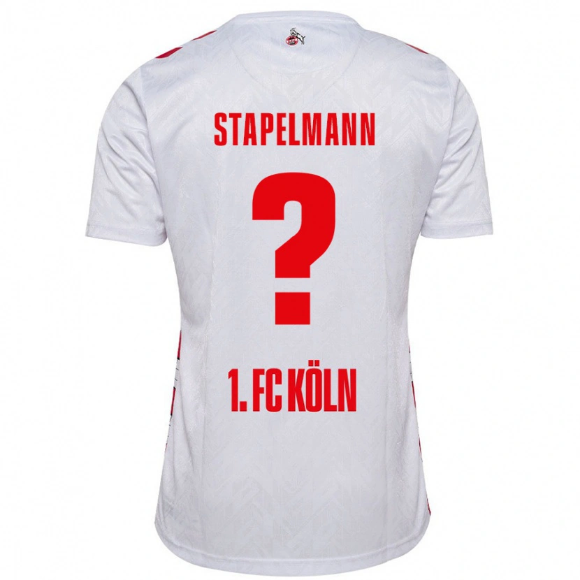 Danxen Mann Luis Stapelmann #0 Hvit Rød Hjemmetrøye Drakt Trøye 2024/25 Skjorter T-Skjorte