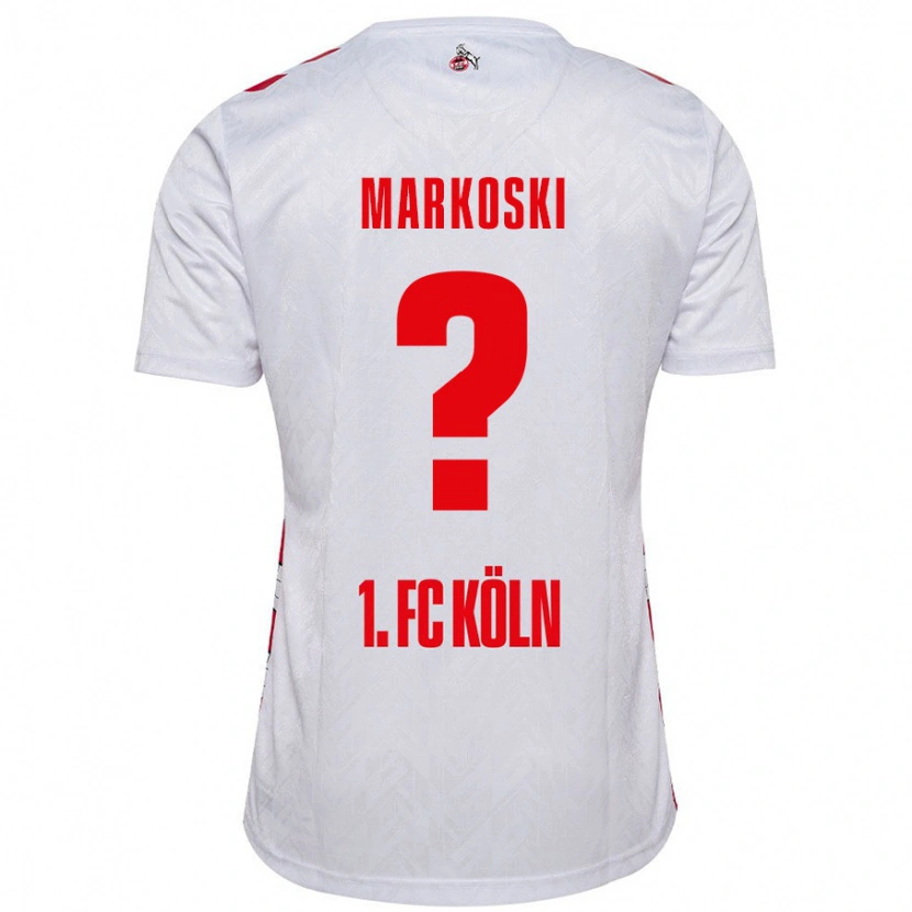 Danxen Mann Kristian Markoski #0 Hvit Rød Hjemmetrøye Drakt Trøye 2024/25 Skjorter T-Skjorte