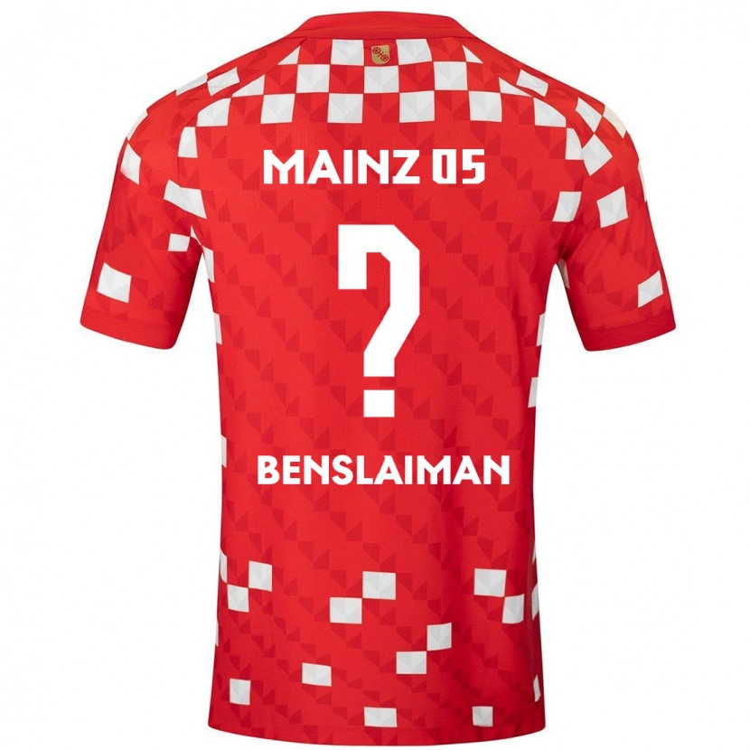 Danxen Mann Mohamed Benslaiman #0 Hvit Rød Hjemmetrøye Drakt Trøye 2024/25 Skjorter T-Skjorte