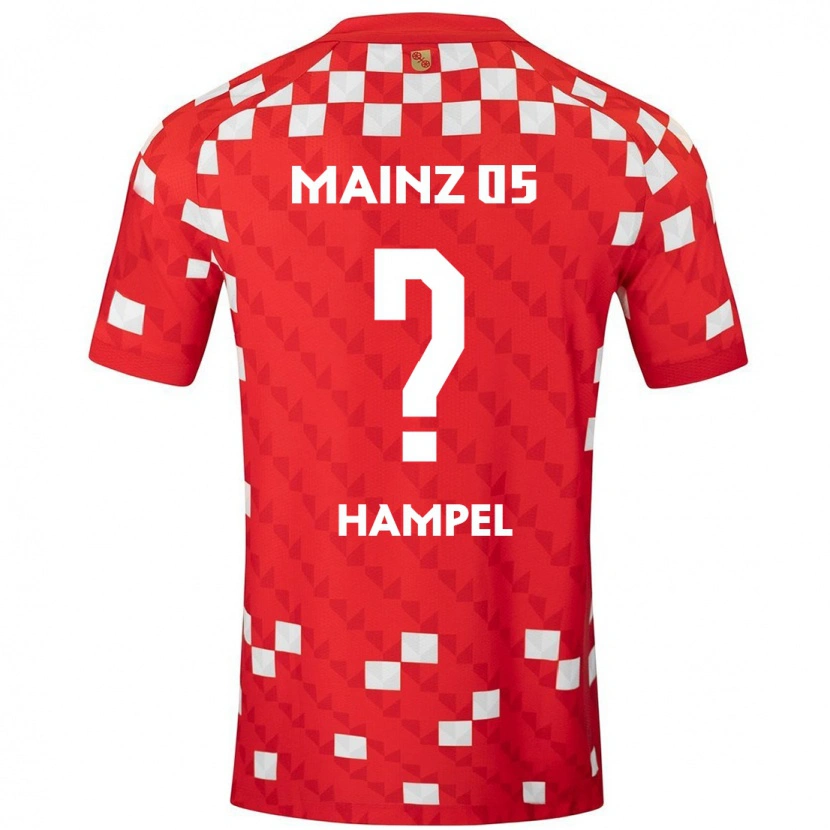 Danxen Mann Luca Hampel #0 Hvit Rød Hjemmetrøye Drakt Trøye 2024/25 Skjorter T-Skjorte