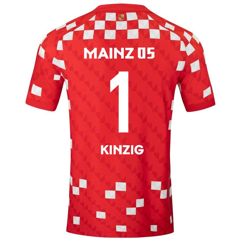 Danxen Mann Maximilian Kinzig #1 Hvit Rød Hjemmetrøye Drakt Trøye 2024/25 Skjorter T-Skjorte