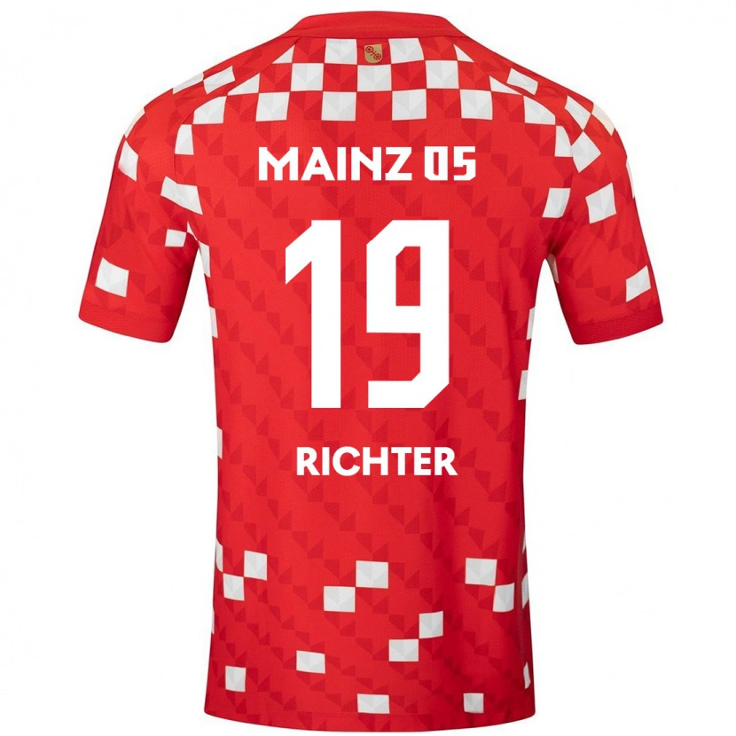 Danxen Mann Marc Richter #19 Hvit Rød Hjemmetrøye Drakt Trøye 2024/25 Skjorter T-Skjorte