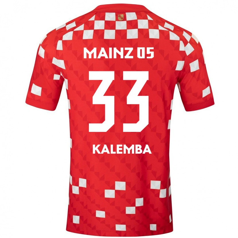 Danxen Mann Marcel Kalemba #33 Hvit Rød Hjemmetrøye Drakt Trøye 2024/25 Skjorter T-Skjorte