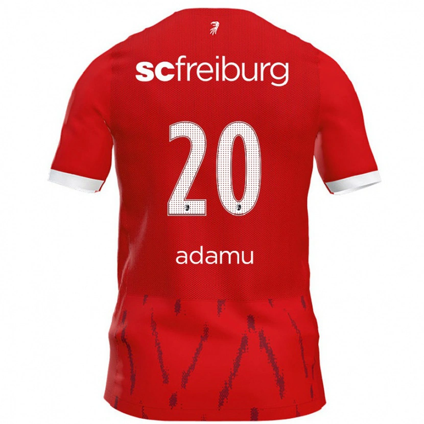 Danxen Mann Junior Adamu #20 Rød Hjemmetrøye Drakt Trøye 2024/25 Skjorter T-Skjorte