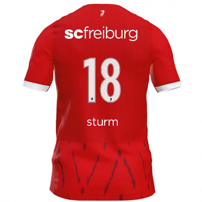Danxen Mann Yann Sturm #18 Rød Hjemmetrøye Drakt Trøye 2024/25 Skjorter T-Skjorte