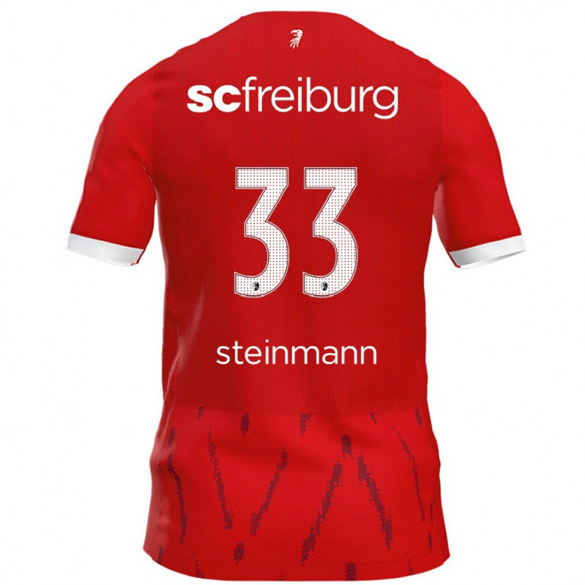 Danxen Mann Karl Steinmann #33 Rød Hjemmetrøye Drakt Trøye 2024/25 Skjorter T-Skjorte