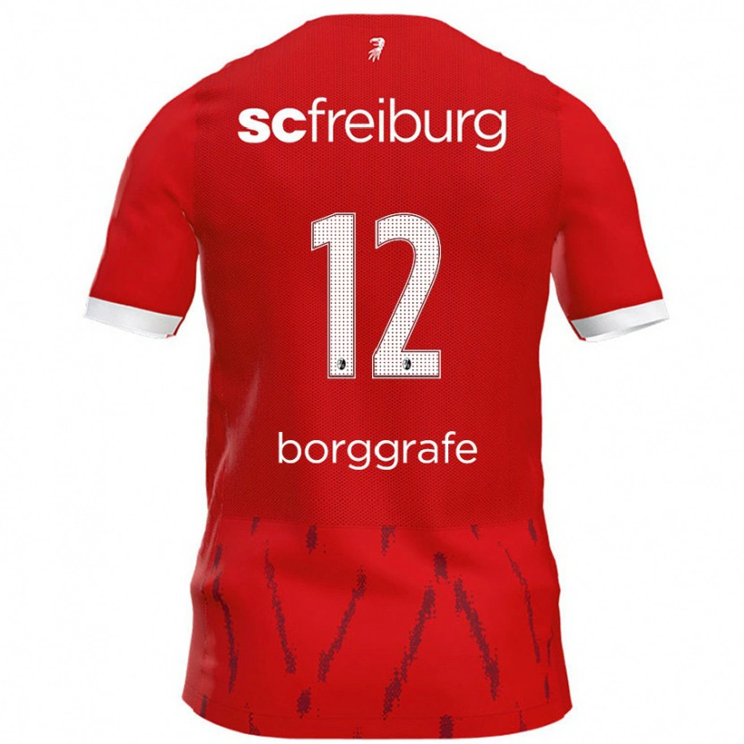 Danxen Mann Rafaela Borggräfe #12 Rød Hjemmetrøye Drakt Trøye 2024/25 Skjorter T-Skjorte