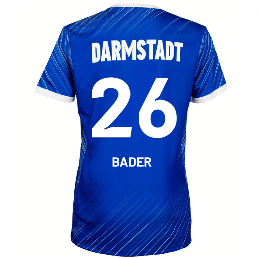 Danxen Mann Matthias Bader #26 Blå Hvit Hjemmetrøye Drakt Trøye 2024/25 Skjorter T-Skjorte