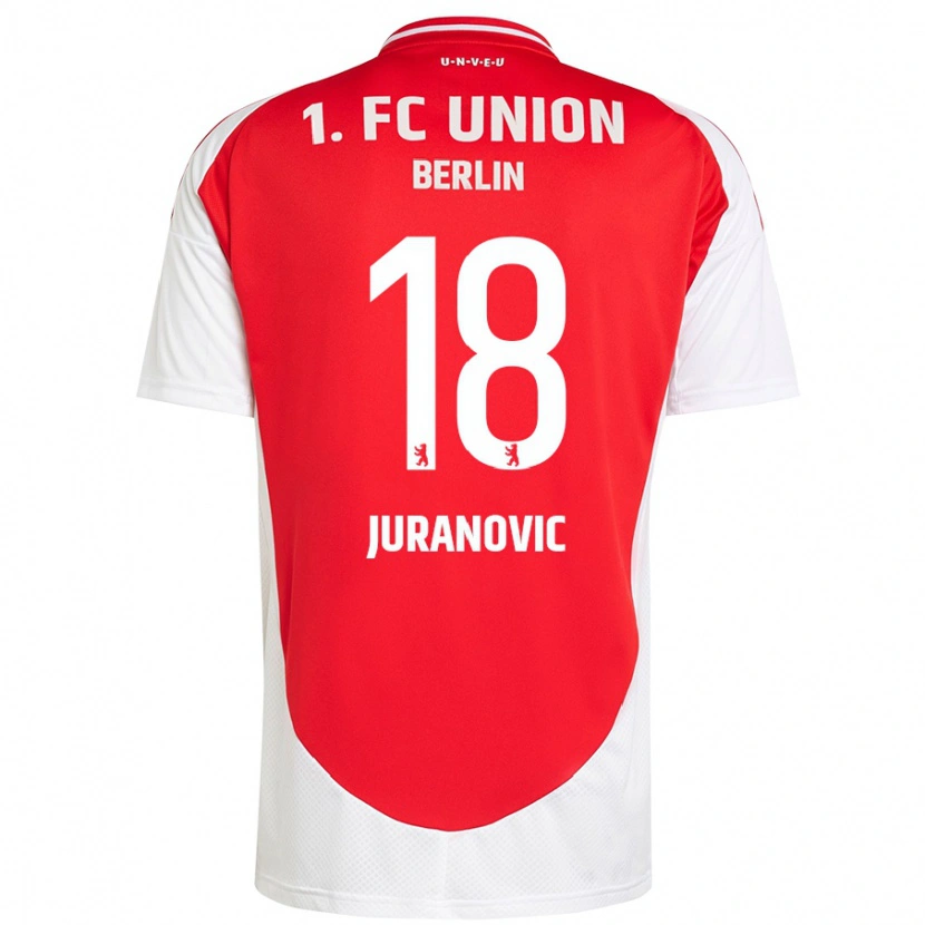 Danxen Mann Josip Juranovic #18 Rød Hvit Hjemmetrøye Drakt Trøye 2024/25 Skjorter T-Skjorte